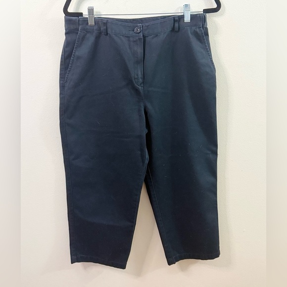 LL Bean Women’s Pants Classic Fit Size 12 Reg L.L. Bean Blue Trousers - Picture 1 of 4